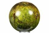 Polished Green Opal Sphere - Madagascar #257248-1
